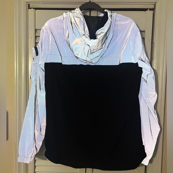 Life Code Jacket Utility Pullover Windbreaker - Silver (REFLECTIVE) - Picture 11 of 13